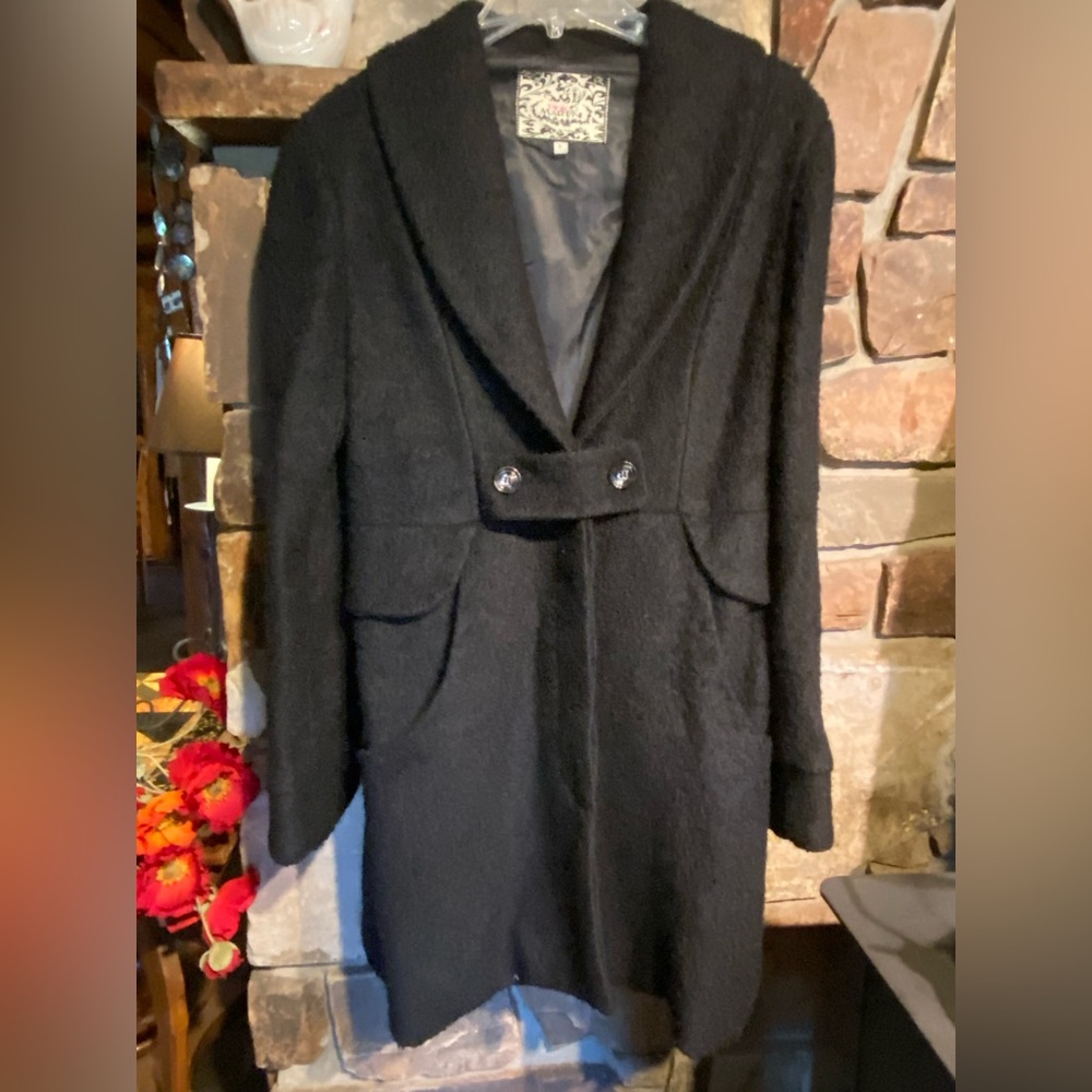 Women’s Boiled Wool Dress Coat / size L